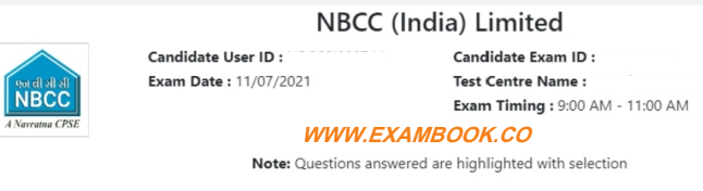 NBCC Site Inspector Civil Question Paper 2021
