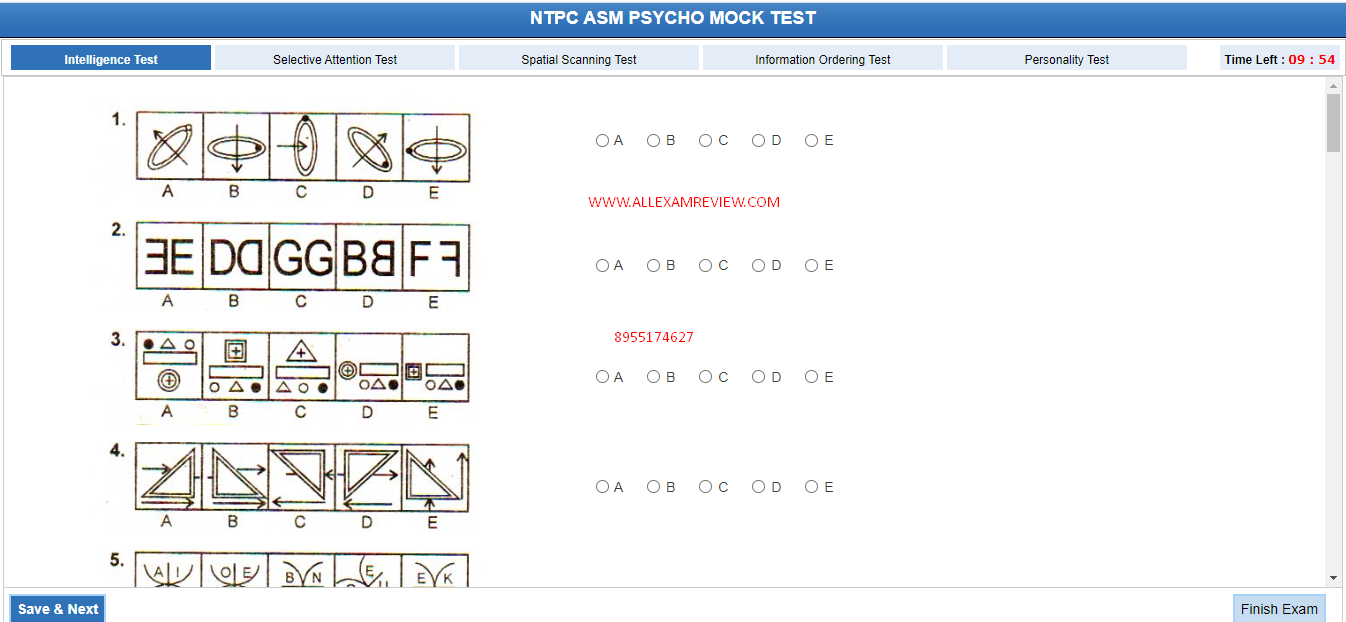 ASM Psycho Test Exam Pattern 2022