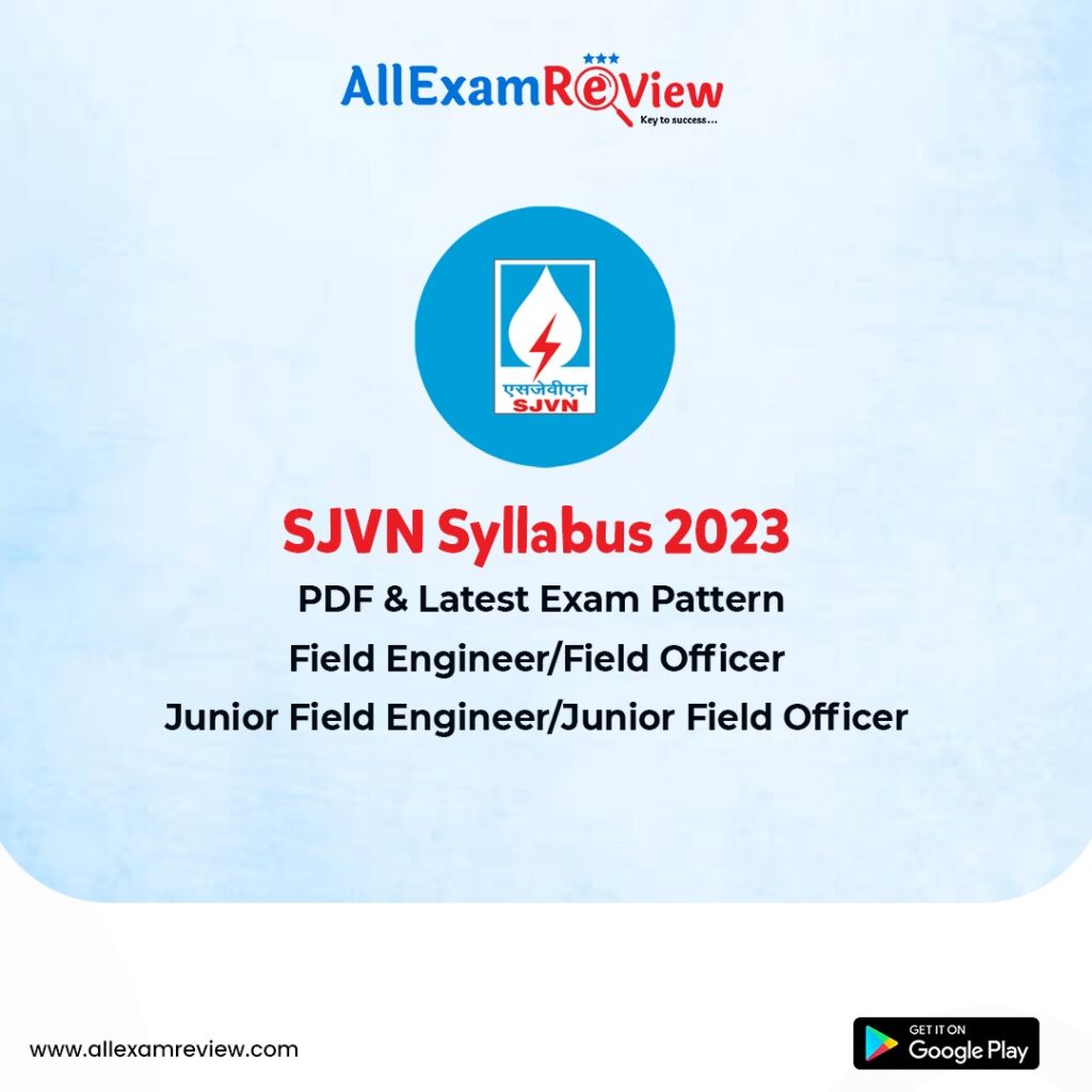 sjhvn https: Images High Quality Grahic SJVN Syllabus 2023 - All Exam Review