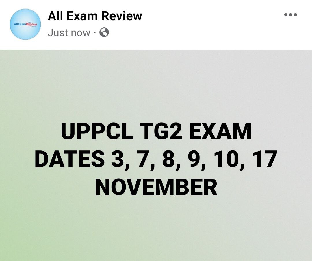 UPPCL TG2 Exam Date 2023
