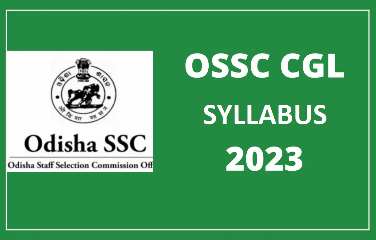 OSSC CGL Syllabus 2023
