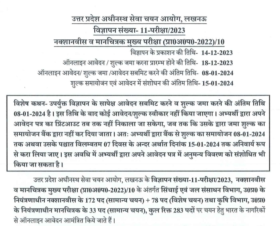 UPSSSC Manchitrakar Recruitment 2023