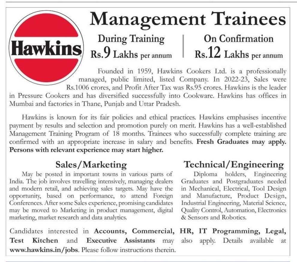 Hawkins MT Recruitment 2024