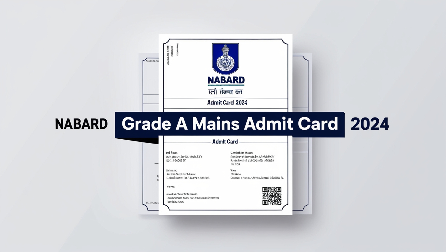 NABARD Grade A Mains Admit Card OUT 2024