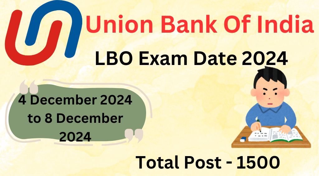 UBI LBO Exam Date 2024