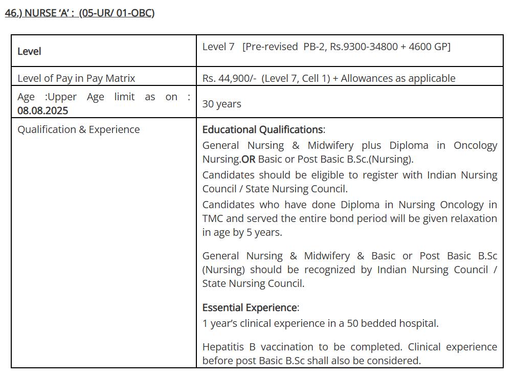 TMC Recruitment 2025