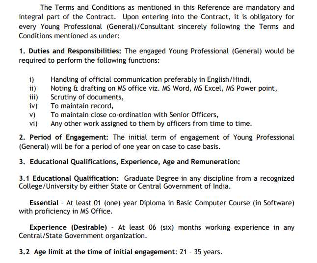 SSC Young Professional Recruitment 2025
