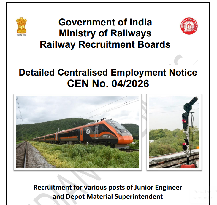 RRB JE Recruitment 2026