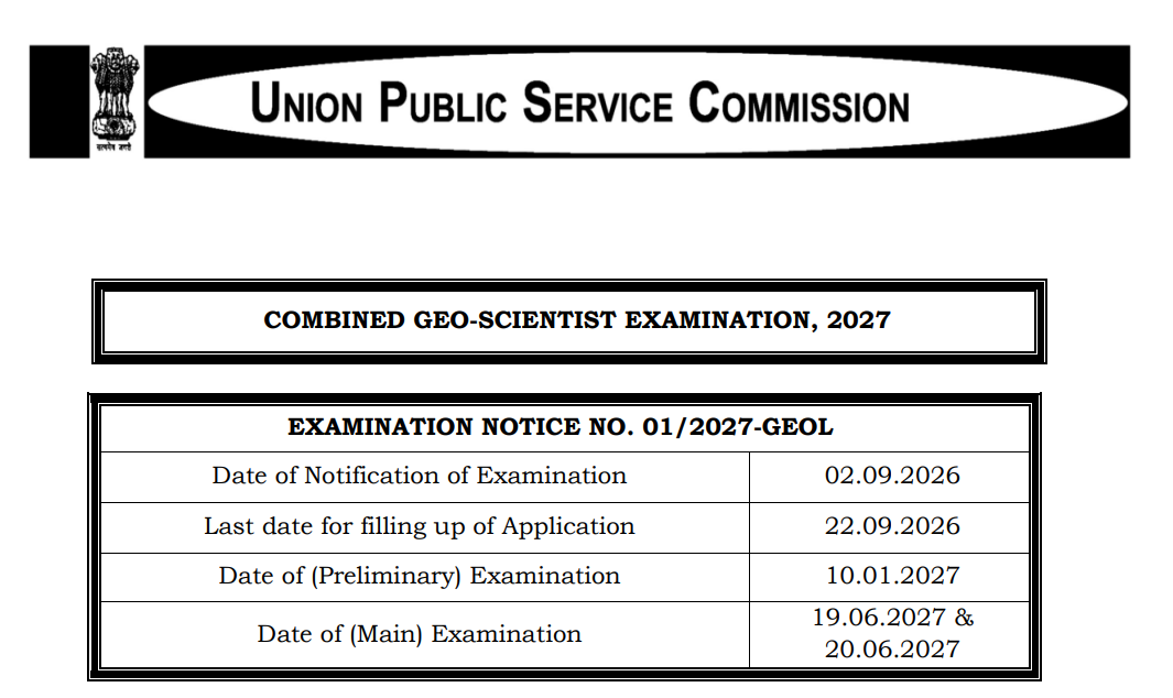 UPSC CGSE 2027