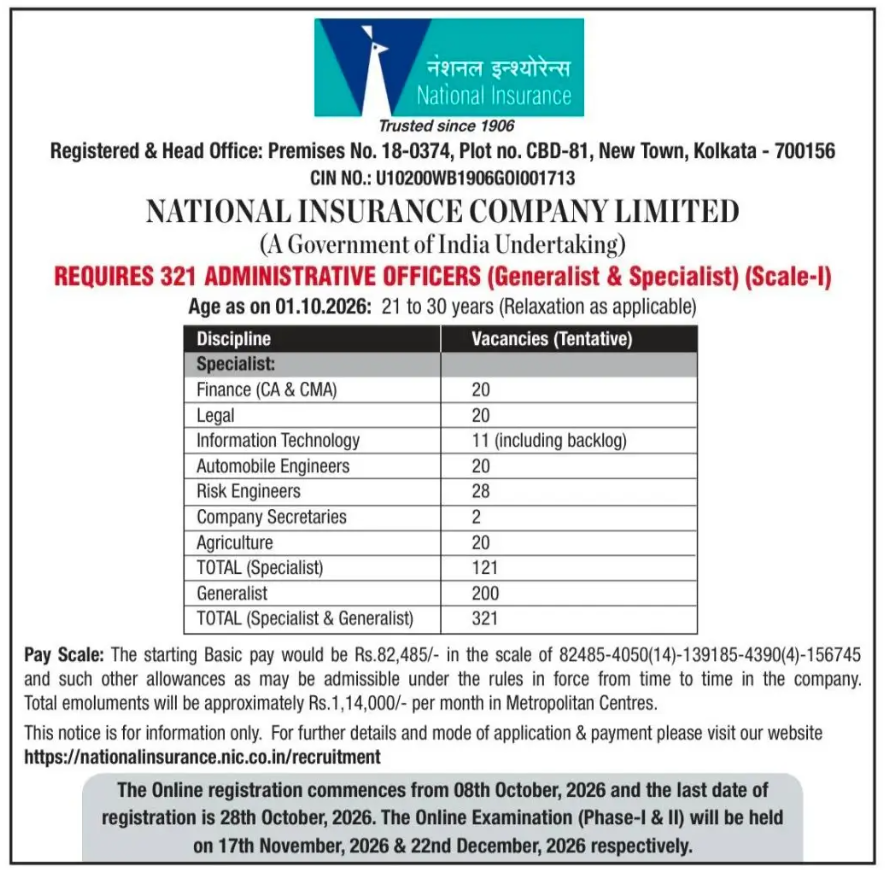 NICL AO Recruitment 2026